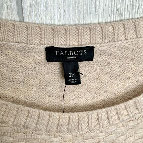 Talbots Cream Ivory Long Sleeve Sweater Size 2X NWT - Picture 4 of 6